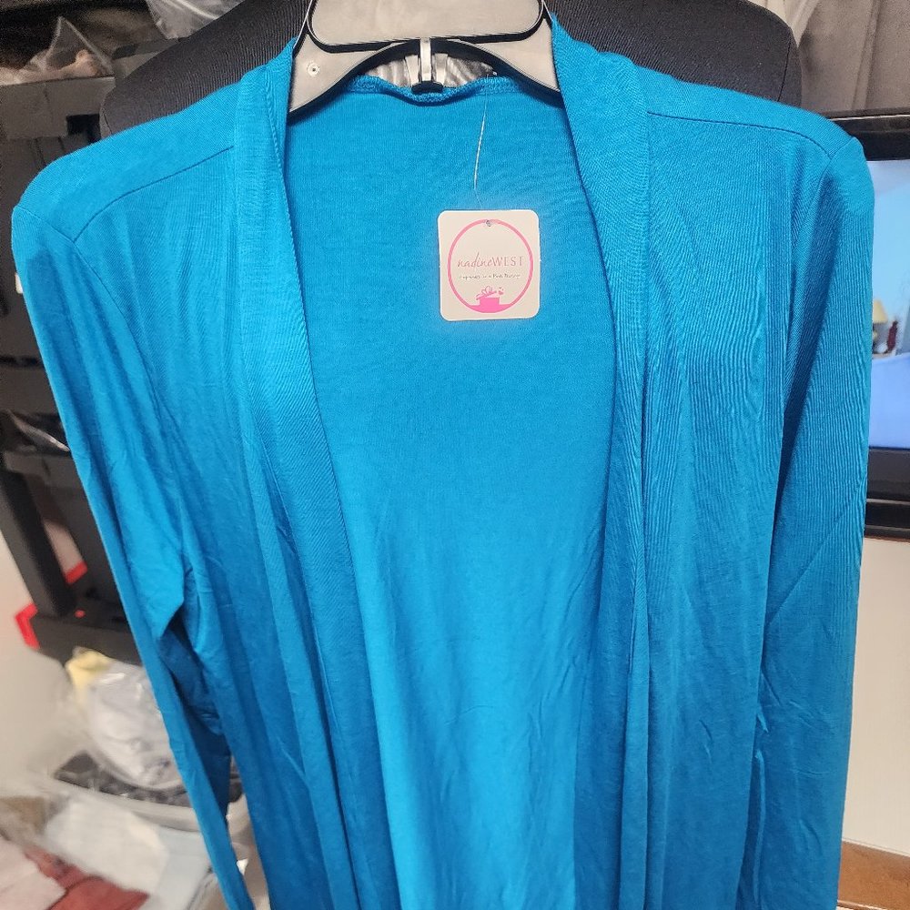 Sheila Rose Aegn blue Open  Cacoon Cardigan Nadine West Medium NWT 3/$25